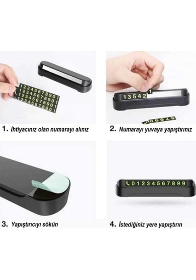 Ecoform Araç Torpido Üstü Cep Telefon Numarası İçin Aç Kapa Numaratör, Ecoform Sku: Smgstk20eb2c9ebb