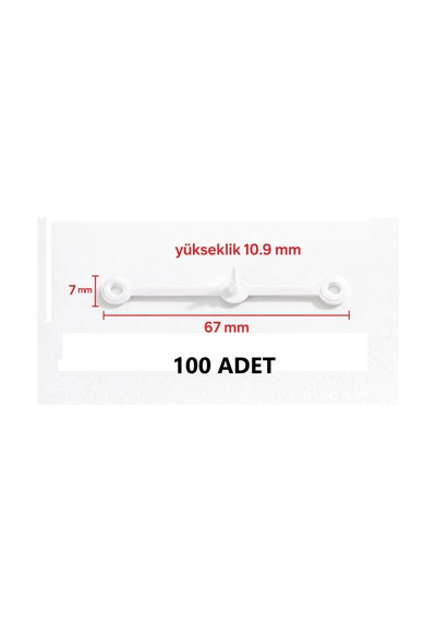 Plastik Güvenlik Kilidi Etiket Sabitleyici 67 Mm Tek Kullanımlık Tekstil Ürün Paket Kilidi 1
