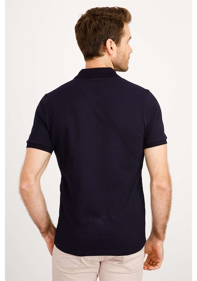 İgs Modern Fit Dar Kalıp Erkek Polo Yaka Tişört Lacivert