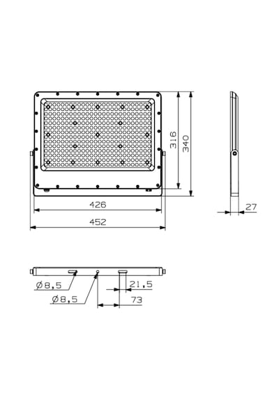 Goya Ledli Projektör 270w 6500k Ip65