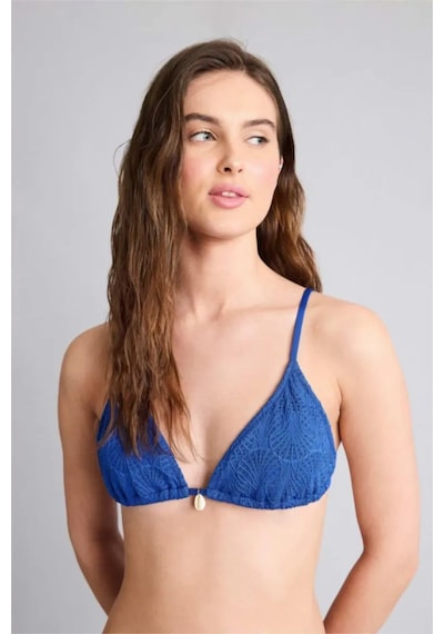 Defacto Regular Fıt Nakışlı Brode Bikini Üstü B6894ax26smbe114 Mavi-be114