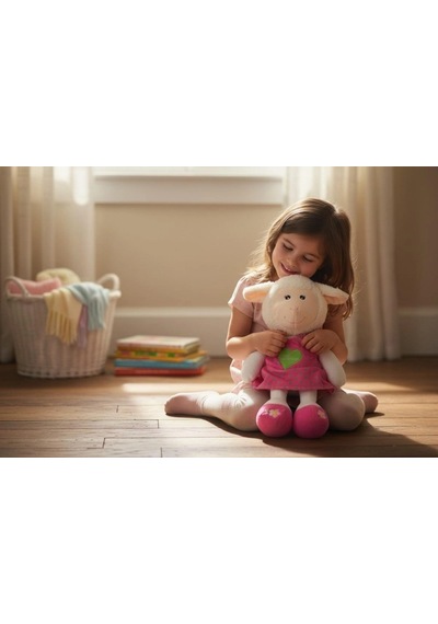 Mey İthalat Pl5016 40 Cm Elbiseli Kuzu Pembe