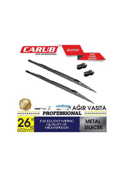Carub 65 Cm Çift Aparatlı Silecek Axor