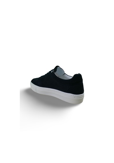 Erkek Hakiki Deri Casual Sneaker Lacivert