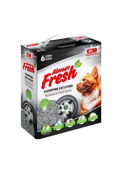 Bio Petactive Always Aktif Karbonlu Fresh Topaklanan Kedi Kumu 6 L