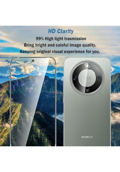 Honor Magic 8 Lite Ile Uyumlu Ekran Koruyucu Şeffaf Temperli Kırılmaz Cam Ekran Koruyucu 3 Adet