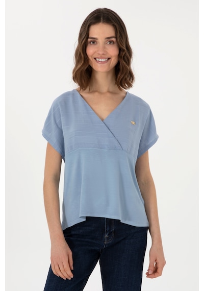 U.S. Polo Assn. Kadın Mavi V Yaka Tişört 50300784-VR036