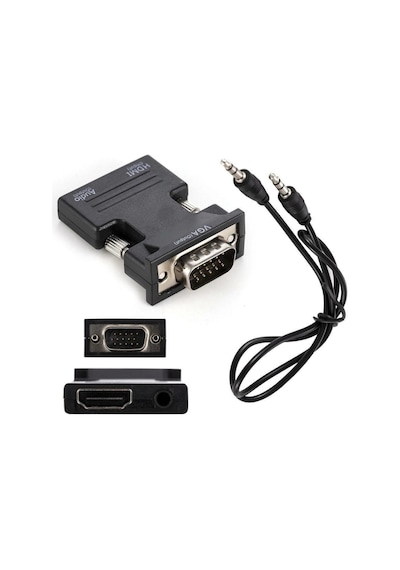 Hdmi To Vga Kablo Çevirici Dönüştürücü + Ses Destekli Mg-2163 (468077435)