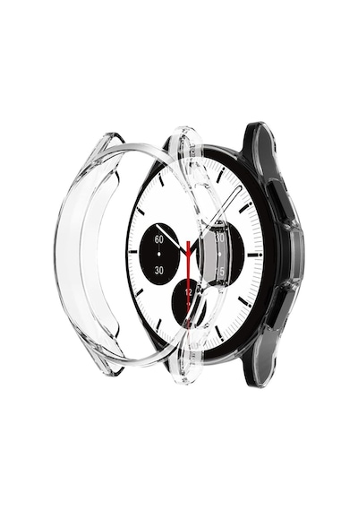 Samsung Galaxy Watch 4 Classic 46mm İçin Kılıf 360 Full Round Soft Silicone Şeffaf Galaxy Watch 4 Classic 46mm İle