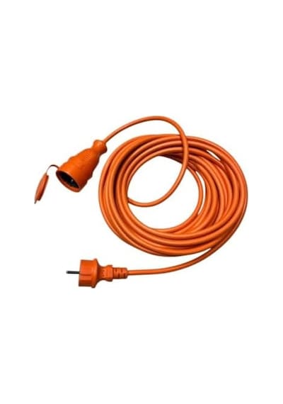 20 Metre Seyyar Uzatma Kablosu 3x1.5mm² Kablo, Ip44 Koruma, Turuncu Renk, Fransız Tipi Fiş, 250v/16a, Dış Mekan Uyumlu Bylion