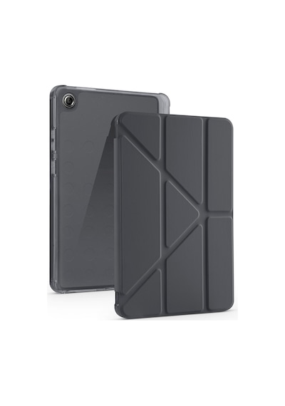 Maks Technology Lenovo Tab One 8.7 Tb-305fu Kılıf Mkst Tri Folding Kalem Bölmeli Standlı Kılıf - Siyah Tablet Kılıfı