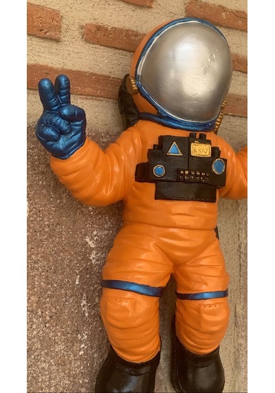Astronot Duvar Biblo Uzay Turuncu
