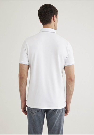 Mavi Beyaz Erkek T-shirt M062373-27879 Beyaz