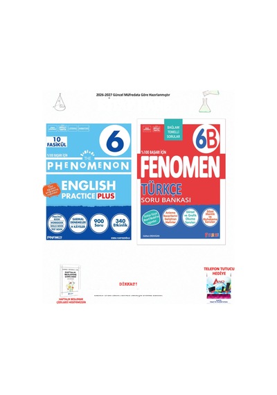 Fenomen 6. Sınıf English Practice Plus + Türkçe B 2 Kitap Seti