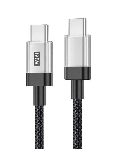 60w Pd 3.0 Limpio Type-c To Type-c Hızlı Şarj Ve Data Kablosu 1m Siyah