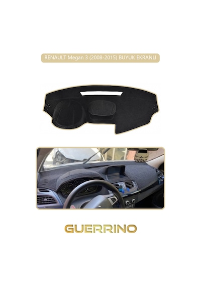 Renault Megan 3 2008-2015 Buyuk Ekranlıtorpido Koruma Halısı Bej Kenar