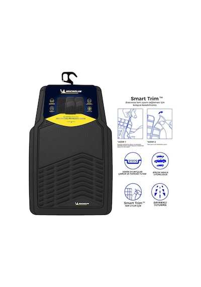 Michelin Mc33856 Tüm Araçlara Uyumlu 4 Parça Üniversal 3d Havuzlu Oto Paspas Fr Mc33856