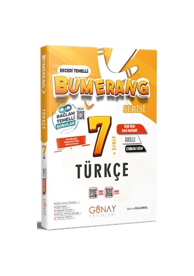 7. Sınıf Türkçe Bumerang Serisi Beceri Temelli Etkinlikli Kitap Günay Yayınları