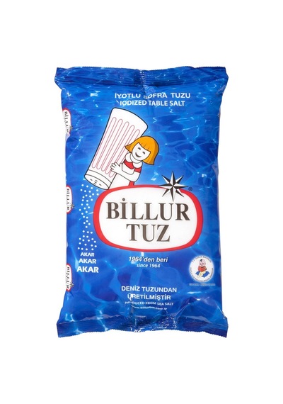 Billur İyotlu Tuz 1,5 Kg - Rafine Sofra Tuzu - 5 Adet Tarı