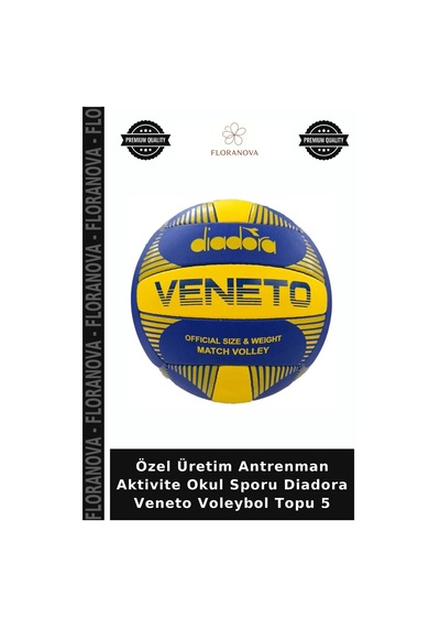 Özel Üretim Antrenman Aktivite Okul Sporu Diadora Veneto Voleybol Topu 5 Çok Renkli