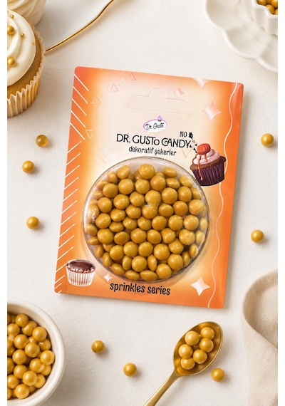 Dr. Gusto Altın Bonbon Draje Pasta Süsleme Şekeri