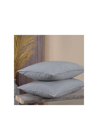Pamuklu İpliği Boyalı Yıkamalı Kapaklı Yastık Kılıfı 2 Li Set 50x70 Cm Çift İğne Detaylı Çok Renkli