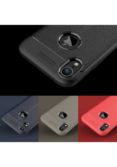 Apple Uyumlu iPhone XR 6.1 Kılıf Deri Tarzı Niss Silikon Case