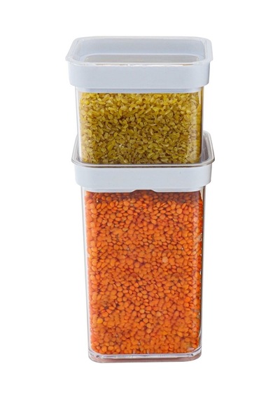 Vakumlu Kare Saklama Kabı - 1 Litre Çok Renkli 13702338