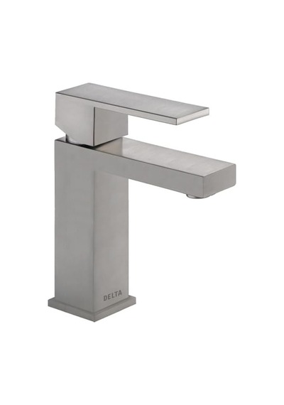 Faucet Modern Tek Delikli Banyo Musluğu Fırçalanmış Nikel, Tek Kollu Banyo Musluğu, Gider Montajı, Paslanmaz Çel