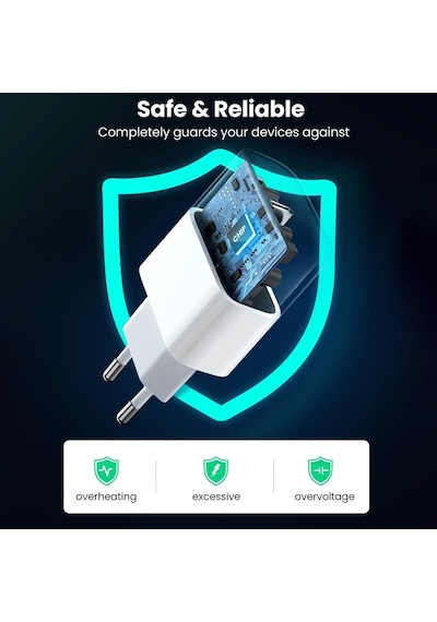 Ugreen 20W PD Şarj Cihazı ve Type-C to Lightning Apple Uyumlu iPhone Data Şarj Kablosu 1 Metre