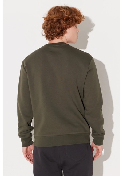 Lee Sıfır Yaka Regular Fit Haki Erkek Sweatshirt L212299801 001