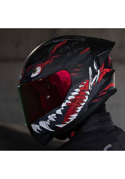 Ls2 Rapıd 2 Race Kaıju Fullface Motosiklet Kaskı Kırmızı Camlı Siyah