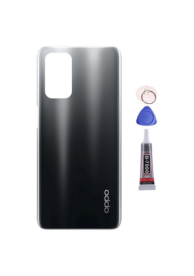 Oppo A74 Siyah Arka Kapak Batarya Kapağı Pil Kapağı Yapışkan Ve Sökme Aparatıyla Beraber Full Set Siyah