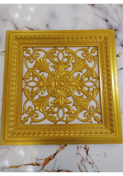 Diecor Led Döşenebilir Asma Tavan Uyumlu 60x60 Dekoratif Tavan Paneli Sarı 60 X 60 Model:xa289