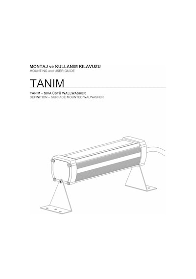 Tunga Aydınlatma Wallwasher Led Projektör 50cm 18w Ip65 220v Rotasyon Ayak Ce 3000k