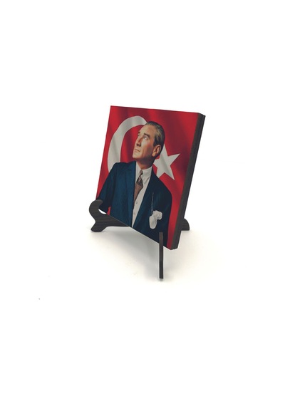 Mustafa Kemal Atatürk Baskılı Mdf Masaüstlük 10x10 718