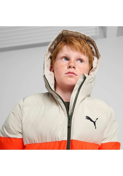 Puma Poly Genç Kapüşonlu Şişme Mont 626502 70 Yeşil