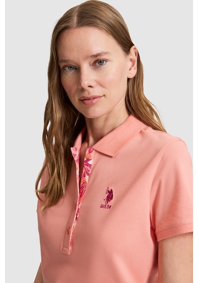 U.s. Polo Assn. Kadın Mercan Tişört Basic 50326475-vr204 Coral