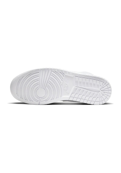 Nike Air Jordan 1 Mid Erkek Sneaker Hakiki Deri Bilekli Spor Ayakkabı Beyaz Beyaz