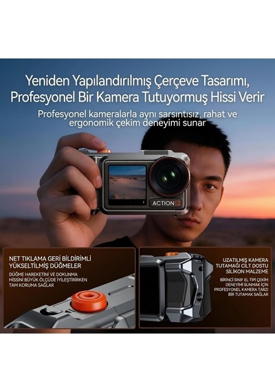 Djı Osmo Action 3/4/5 Pro İle Uyumlu Quick Release Cage Dj5