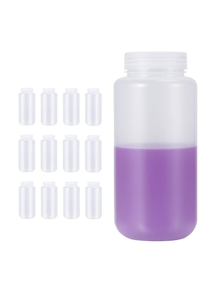 Borox Plastik Şeffaf Şişe 1000ml - Vida Kapaklı - 12 Adet Toptan