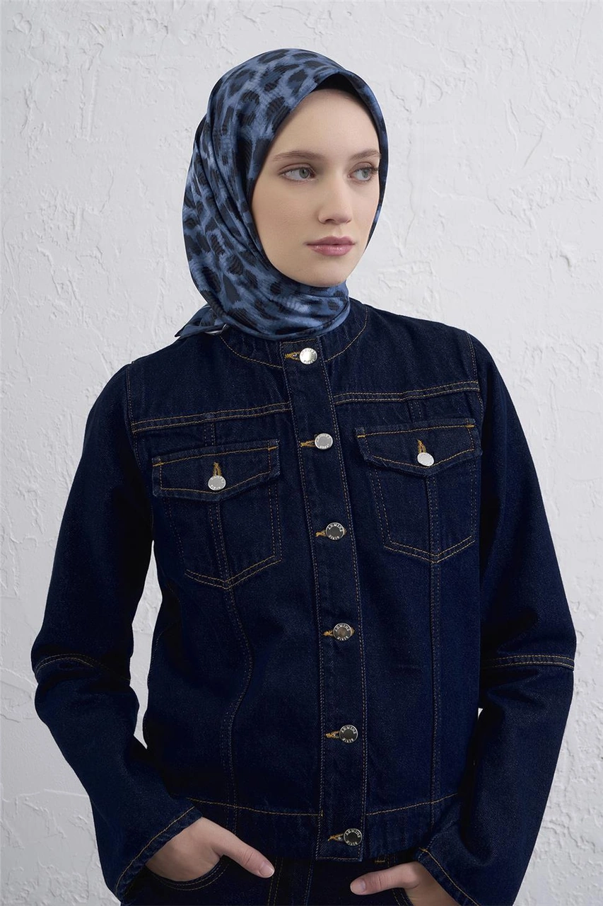 Armine Saf İpek Sura Eşarp 9425d 33 Mavi