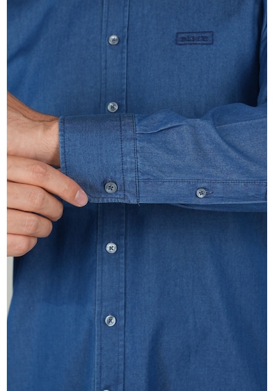 Bisse Uzun Kollu Regular Fit Spor Erkek Denim Gömlek Gmjean252166 D66 Indigo