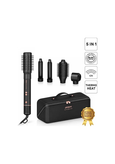 Ar5198 Revolution Line Bldc Ionic Hava Üflemeli Saç Şekillendirici 5 Başlık, 1500w, Antrasit