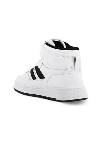 In Step Daphine High Erkek Beyaz Siyah Spor Ayakkabı Beyaz - Siyah