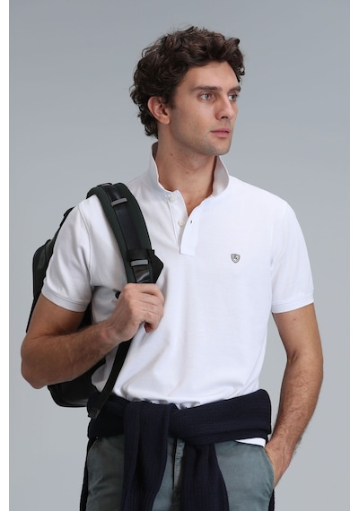 Lufian Erkek Laon Smart Polo T-shirt 111040164 Beyaz