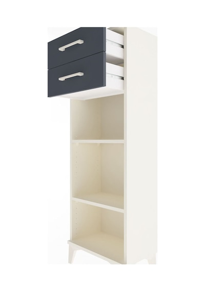 Arges Dolap 2 Raflı 2 Çekmeceli 44x30x134 Aytaşı-antrasit Aytaşı