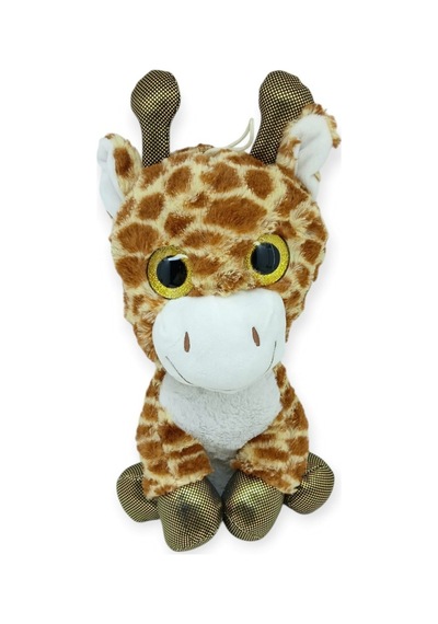Peluş Cam Gözlü Hayvanlar 25 Cm - Zürafa Lisinya Sarı