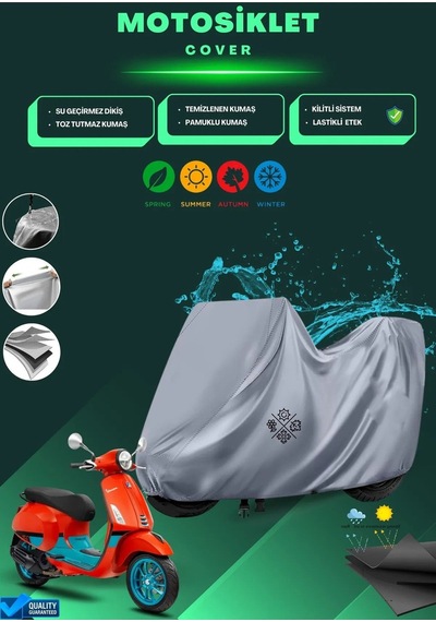 Motosiklet Brandası 4 Mevsim Milflonlu Suya Ve Rüzgara Dayanıklı Premium Kalite Motor Branda M Beden