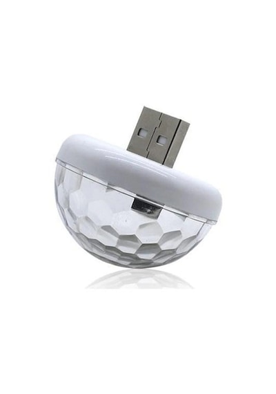 Sese Ve Müziğe Duyarlı Usb Girişli Araç İçi Mini Disko Topu Parti Rengarenk